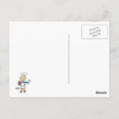 Männlicher Bäcker Postkarte (Rückseite)