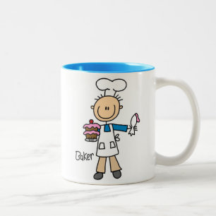 Männlicher Bäcker Zweifarbige Tasse