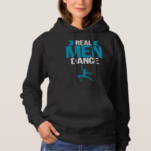 Männlicher Balletttänzer im Retro-Vintage-Stil mit Hoodie