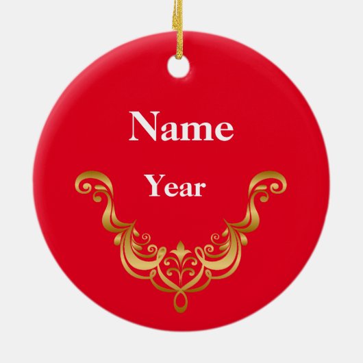 Männlicher Barkeeper Silhouette Weihnachts-Ornamen Keramik Ornament (Hinten)