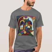 Männlicher Basic-T - Shirt mit Colorblock (Vorderseite)