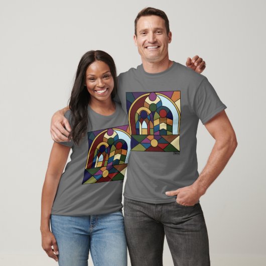 Männlicher Basic-T - Shirt mit Colorblock (Unisex)