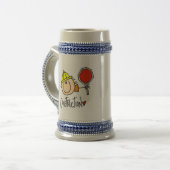Männlicher Bauarbeiter Bierglas (Vorderseite Links)