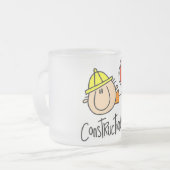 Männlicher Bauarbeiter Mattglastasse (Vorderseite Links)