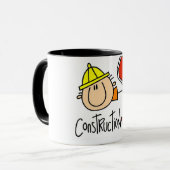 Männlicher Bauarbeiter Tasse (Vorderseite Links)
