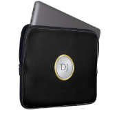 Männlicher Beruflicher Look mit Monogramm Laptopschutzhülle (Vorne Rechts)