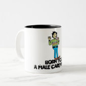 männlicher Betreuer, geboren beA zur männlichen Zweifarbige Tasse (Vorderseite Links)