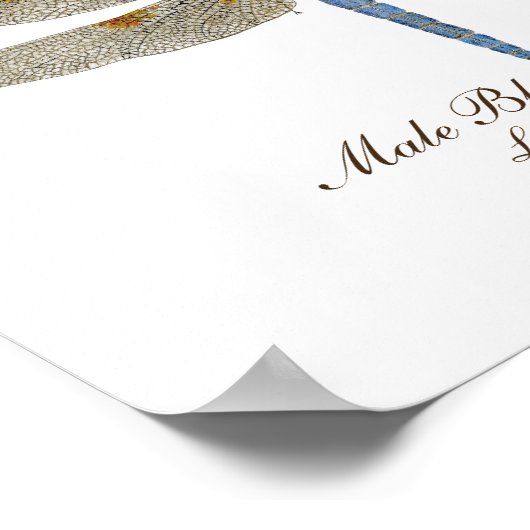 Männlicher Bleichling Poster (Ecke)