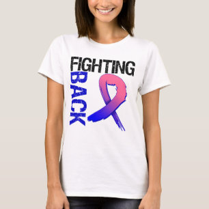 Männlicher Breat Krebs, der bekämpft T-Shirt