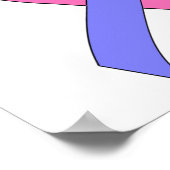 Männlicher Brustkrebs Blau rosa Band 3 Poster (Ecke)