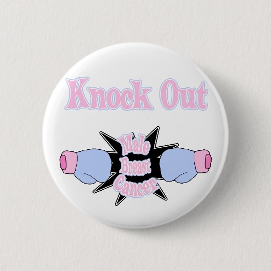 Männlicher Brustkrebs Button (Vorderseite)
