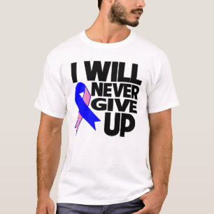Männlicher Brustkrebs, den ich nie aufgebe T-Shirt