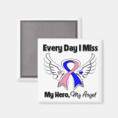 Männlicher Brustkrebs Jeden Tag verzeihe ich meine Magnet (Vorderseite/Rückseite)