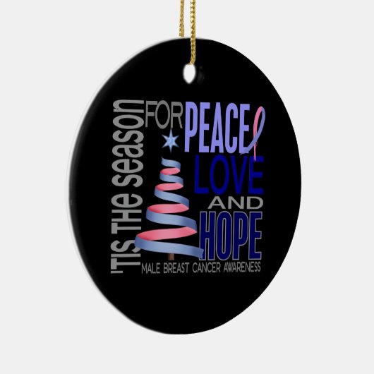 Männlicher Brustkrebs Weihnachten 1 Ornamente (Rechts)