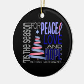 Männlicher Brustkrebs Weihnachten 1 Ornamente (Links)