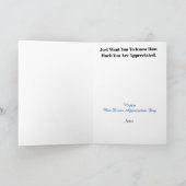 Männlicher Busfahrer Danke Karte (Innenseite)