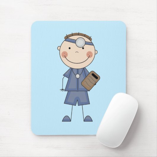 Männlicher Doktor T-shirts und Geschenke Mousepad (Mit Mouse)