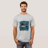 Männlicher Duckring mit halshalshalshalsstelle Fot T-Shirt (Vorne ganz)