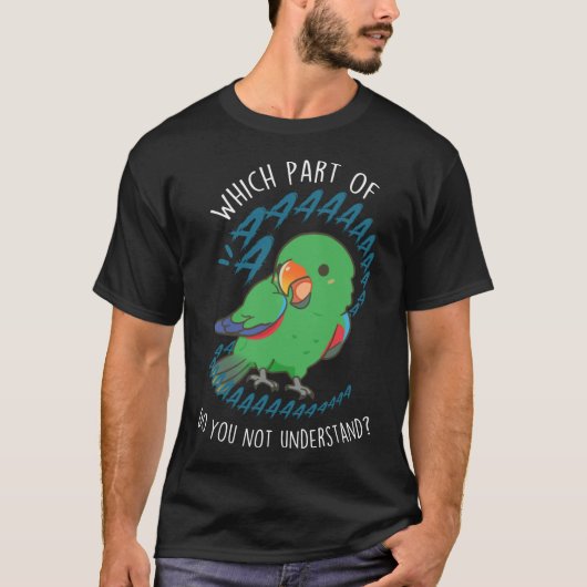 Männlicher Eclectus-Papagei Aaaa Mädchen T-Shirt (Vorderseite)