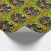 Männlicher Elch mit Herbstblättern Geschenkpapier (Ecke)