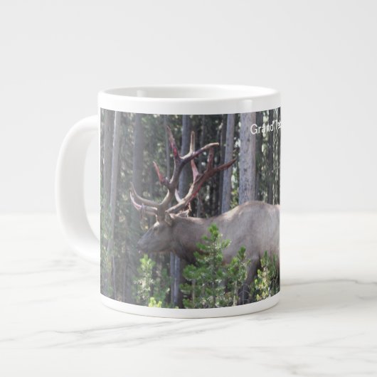 Männlicher Elk, Grand Teton Nationalpark, Fotograf Jumbo-Tasse (Vorderseite Links)