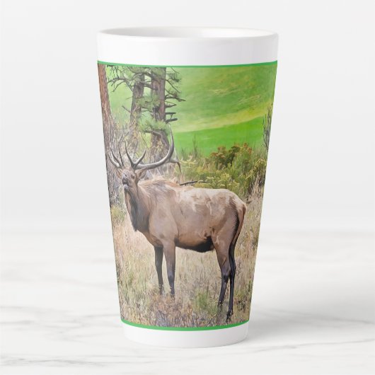 Männlicher Elk im Estes Park, Colorado im Septembe Milchtasse (Vorderseite)