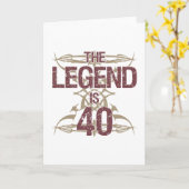 Männlicher Funny 40. Geburtstag Karte (Gelbe Blume)