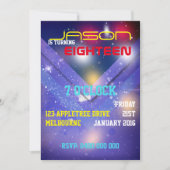 MÄNNLICHER GEBURTSTAG EINLADUNG (Vorderseite)