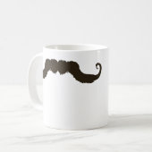 Männlicher gekräuselter Schnurrbart Kaffeetasse (Vorderseite Links)