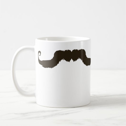 Männlicher gekräuselter Schnurrbart Kaffeetasse (Links)