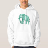 Männlicher Gemusterter Elefant Hoodie (Vorderseite)