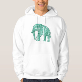 Männlicher Gemusterter Elefant Hoodie