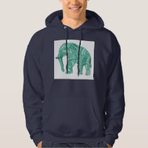 Männlicher Gemusterter Elefant Hoodie