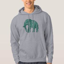 Männlicher Gemusterter Elefant Hoodie