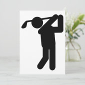 Männlicher Golfer - Golf Symbol Einladung (Stehend Vorderseite)
