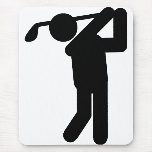 Männlicher Golfer - Golf Symbol Mousepad (Vorne)