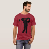 Männlicher Golfer - Golf Symbol T-Shirt (Vorne ganz)