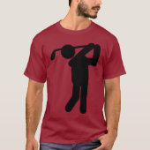 Männlicher Golfer - Golf Symbol T-Shirt (Vorderseite)
