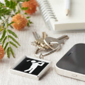 Männlicher Golfer - Golfing Man Schlüsselanhänger (Seite)