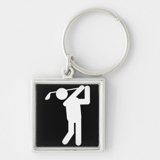 Männlicher Golfer - Golfing Man Schlüsselanhänger (Vorne)