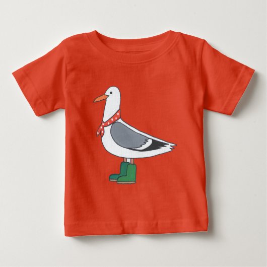 Männlicher Gull - Scarf und Stiefel Baby T-shirt (Vorderseite)