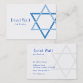 Männlicher Jewis Davidsstern Visitenkarte (Vorne/Hinten)