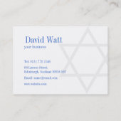 Männlicher Jewis Davidsstern Visitenkarte (Rückseite)