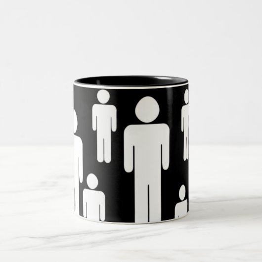 männlicher Kaffee Zweifarbige Tasse (Mittel)