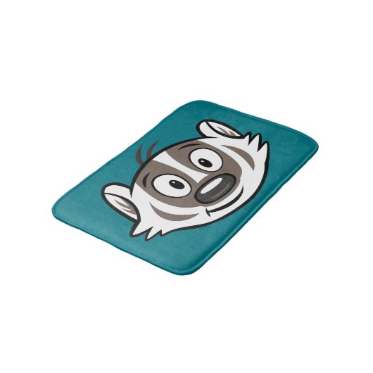 Männlicher Känguru-Dachs-Gesicht Ricky Waschbär-| Badematte (Schrägansicht)