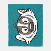 Männlicher Känguru-Dachs-Gesicht Ricky Waschbär-| Fleecedecke (Vorderseite)
