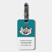 Männlicher Känguru-Dachs-Gesicht Ricky Waschbär-| Gepäckanhänger (Rückseite vertikal)