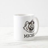 Männlicher Känguru-Dachs-Gesicht Ricky Waschbär-| Kaffeetasse (VorderseiteRechts)