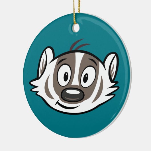 Männlicher Känguru-Dachs-Gesicht Ricky Waschbär-| Keramik Ornament (Links)