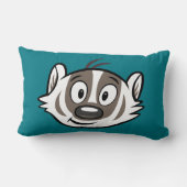Männlicher Känguru-Dachs-Gesicht Ricky Waschbär-| Lendenkissen (Rückseite)